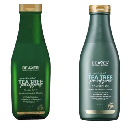 BEAVER TEA TREE SZAMPON PRZECIWŁUPIEŻOWY 730 ML +  Beaver Tea Tree Odżywka Przeciwłupieżowa 730ml