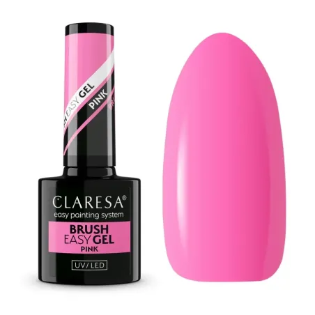 Claresa Brush Easy Gel PINK - żel budujący w butelce 5g