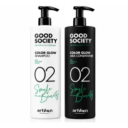 Artego Good Society 02 Color Glow – zestaw szampon 1000ML i odżywka 1000ML do włosów farbowanych