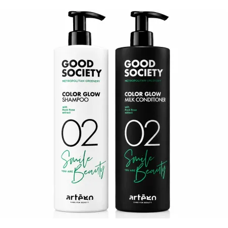 Artego Good Society 02 Color Glow – zestaw szampon 1000ML i odżywka 1000ML do włosów farbowanych