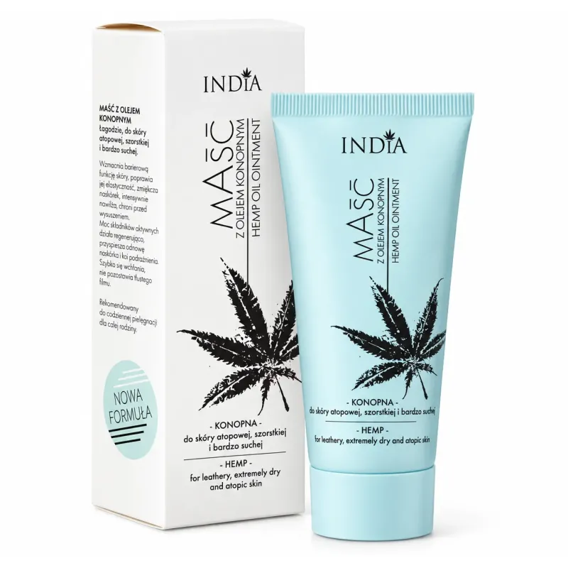 INDIA MAŚĆ ŁAGODZĄCA Z OLEJEM KONOPNYM 50 ml.