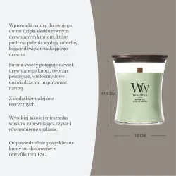 WoodWick Matcha Zest świeca średnia 275 g drewniany knot