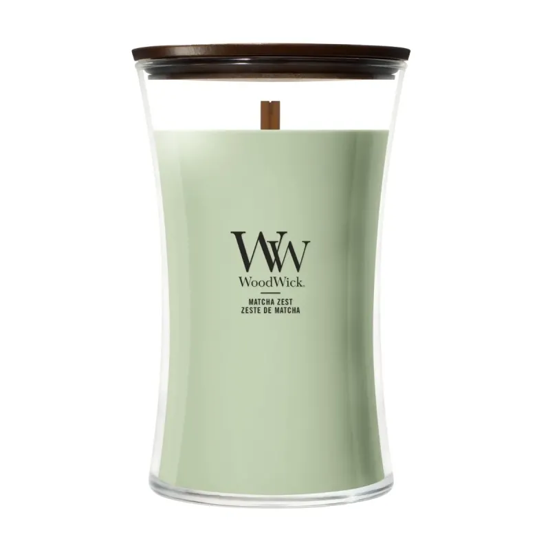 WoodWick Matcha Zest duża świeca zapachowa z drewnianym knotem 610 g