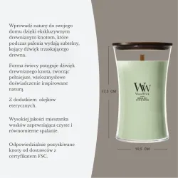 WoodWick Matcha Zest duża świeca zapachowa z drewnianym knotem 610 g