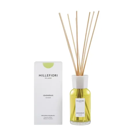 Millefiori Milano Lemon Grass dyfuzor zapachowy z pałeczkami 250 ml