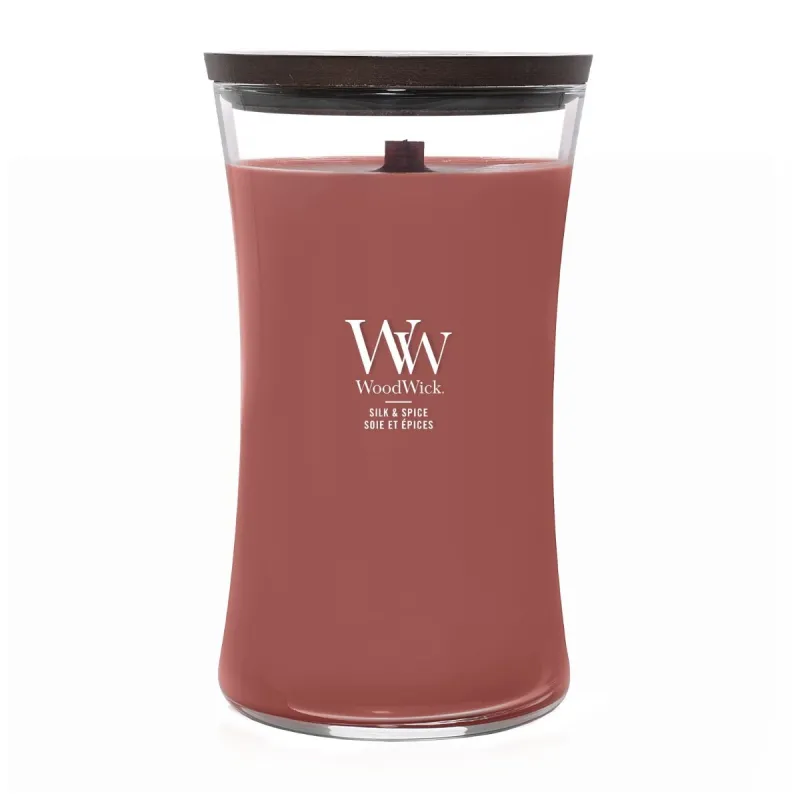 WoodWick Silk & Spice - duża świeca 610 g