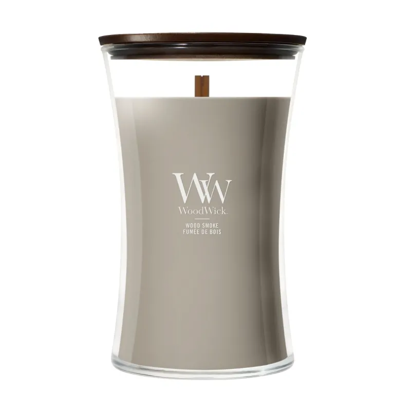 WoodWick Wood Smoke – duża świeca zapachowa z drewnianym knotem 610 g