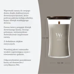 WoodWick Wood Smoke – duża świeca zapachowa z drewnianym knotem 610 g