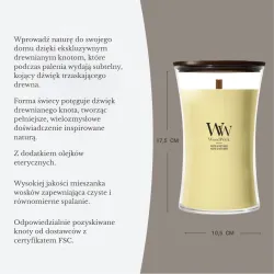WoodWick Yuzu & Vetiver – duża świeca zapachowa z drewnianym knotem 610 g