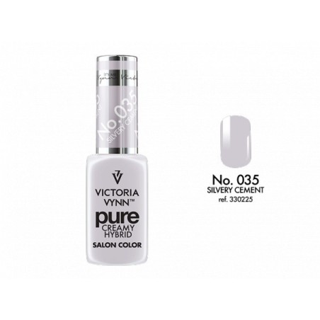 VICTORIA VYNN Kremowy Lakier Hybrydowy PURE kolor: 035 SILVERY CEMENT 8ML