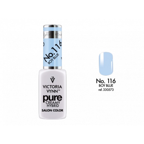 VICTORIA VYNN Kremowy Lakier Hybrydowy PURE kolor: 116 BOY BLUE 8ML