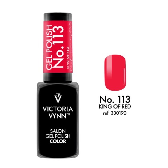 Lakier hybrydowy GEL POLISH COLOR King of Red nr 113 VICTORIA VYNN - 8 ml