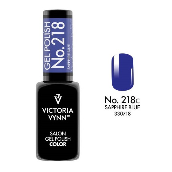 Lakier hybrydowy GEL POLISH COLOR Sapphire Blue nr 218 VICTORIA VYNN - 8 ml