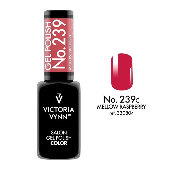 Lakier hybrydowy Gel Polish Color MELLOW RASPBERRY nr 239 SERENITY GARDEN VICTORIA VYNN - 8 ml