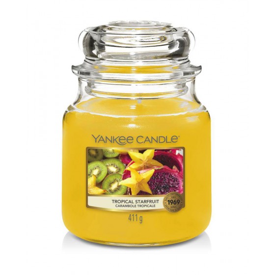 Yankee Candle Tropical Starfruit Średnia Świeca Zapachowa 411g