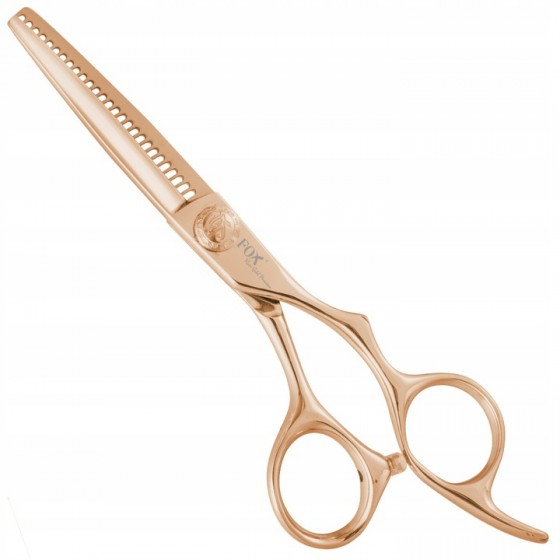 Fox Professional ROSE GOLD Premium Scissors - Profesjonalne Degażówki, Fryzjerskie 5,5" 1509543
