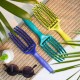 Olivia Garden Finger Brush Combo Medium Tropical Edition, Szczotka do Rozczesywania Włosów i Masażu, Włosie Dzika, Tropical Blue