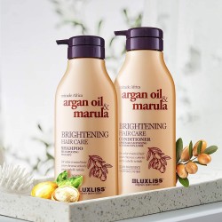 LUXLISS Marula Argan Oil Odżywka 500ml + szampon 500 ml nabłyszczenie