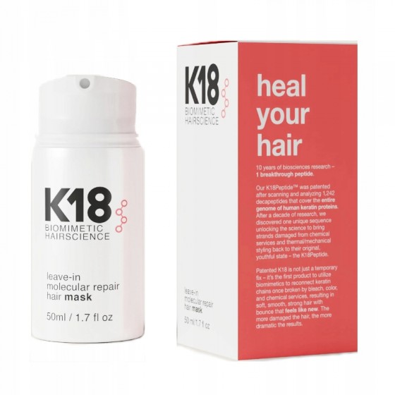 K18 Leave-In Molecular Repair Hair Mask, Maska naprawcza do włosów 50ml