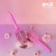 Olivia Garden Finger Brush Combo Medium, Szczotka do Rozczesywania Włosów i Masażu, Włosie Dzika Bright Pink