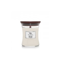 WoodWick - średnia świeca zapachowa - White Teak 275g