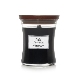 Woodwick - średnia świeca zapachowa Black Peppercorn 275g