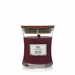 WoodWick -Black Cherry - mała świeca zapachowa z drewnianym knotem 85g