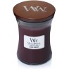 Black Cherry - WoodWick - średnia świeca zapachowa z drewnianym knotem 275g