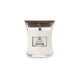 Woodwick White Tea & Jasmine- mała świeca zapachowa z drewnianym knotem 85g