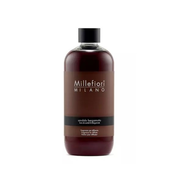 Millefiori Sandalo Bergamotto - uzupełniacz do pałeczek zapachowych 500 ml- seria Natural