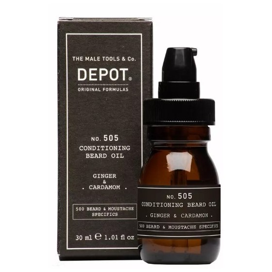 Depot 505 Odżywiający olejek do brody o zapachu imbiru i kardamonu 30ml