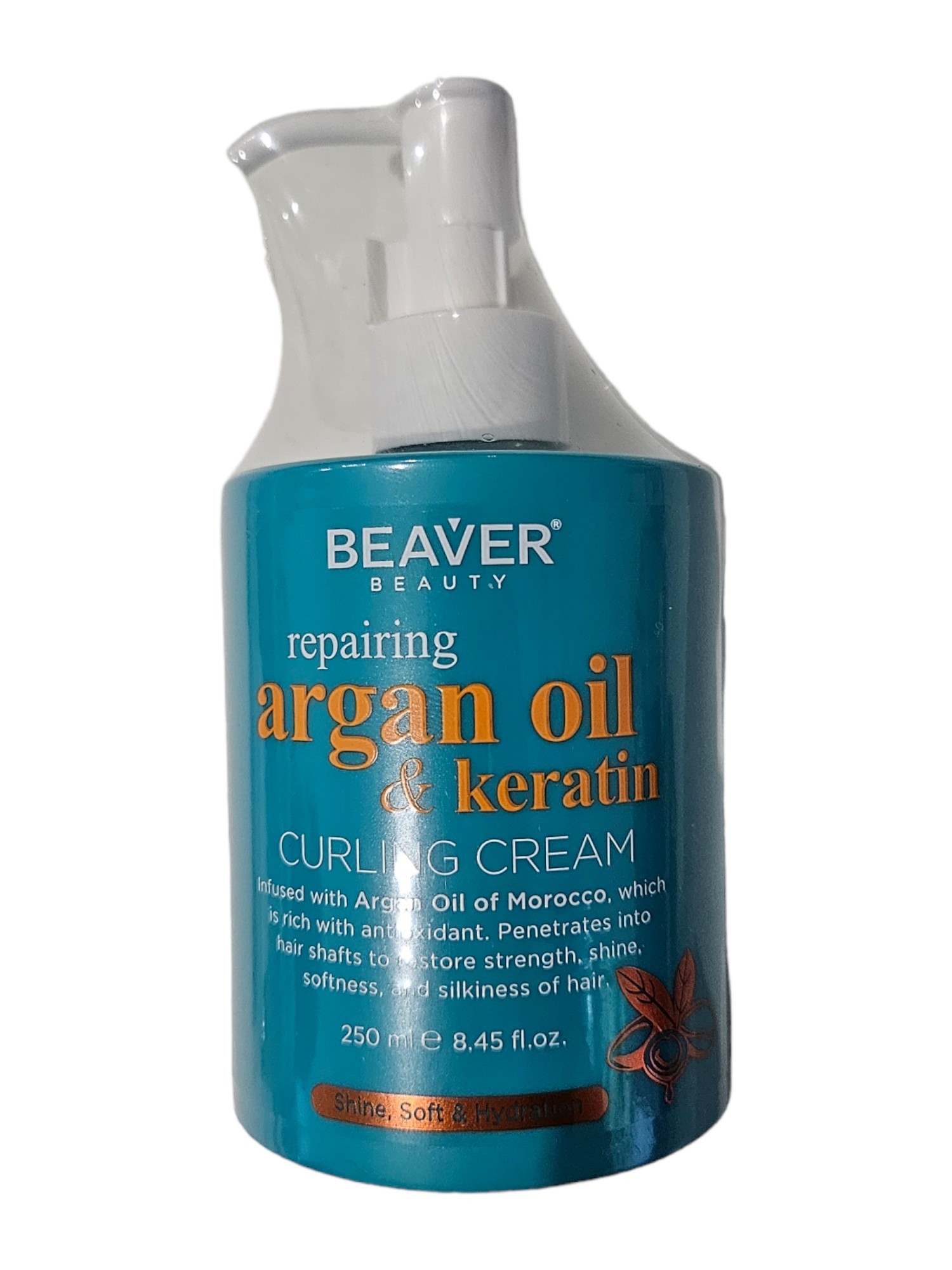 Крем для локонов Beaver Argan Oil & Keratin, увлажняющий, для вьющихся волос, 250 мл